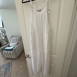 Saturday Sunday Anthro White guaze Jumpsuit L